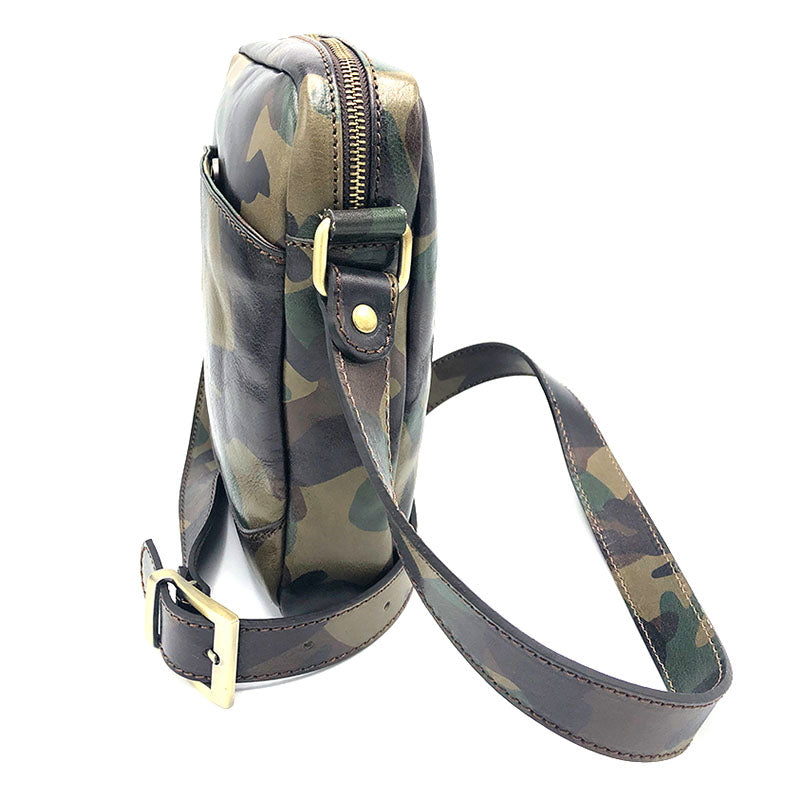 Printed leather shoulder bag art. 112229