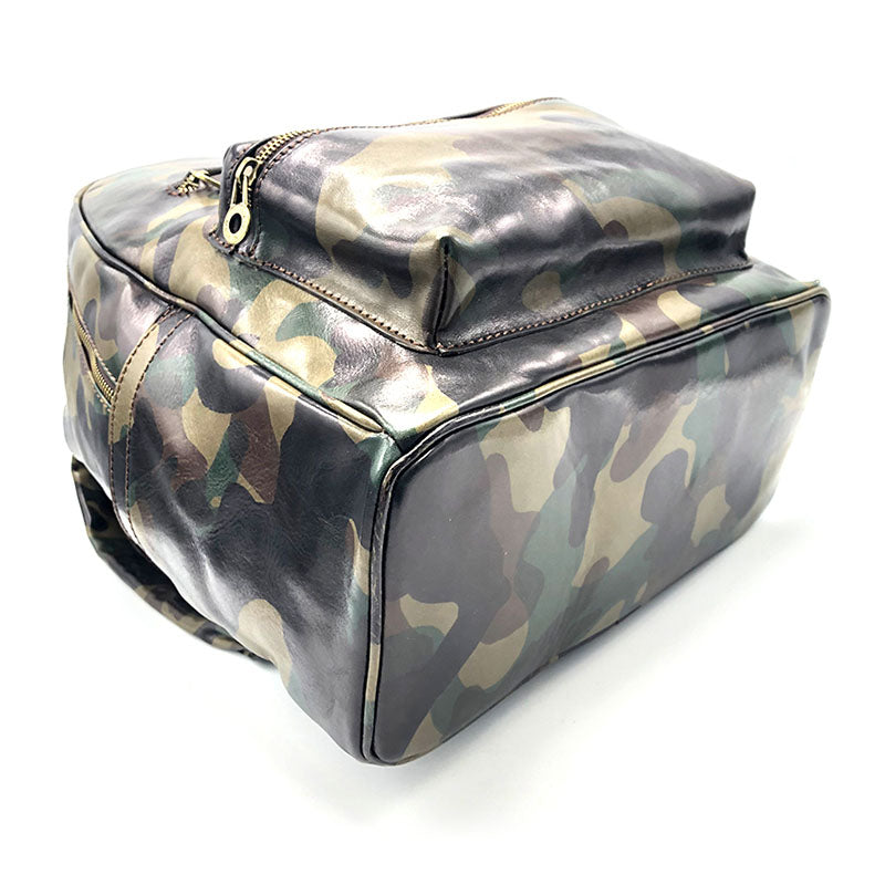 Printed leather backpack art. 112232