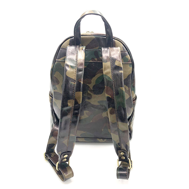 Printed leather backpack art. 112232