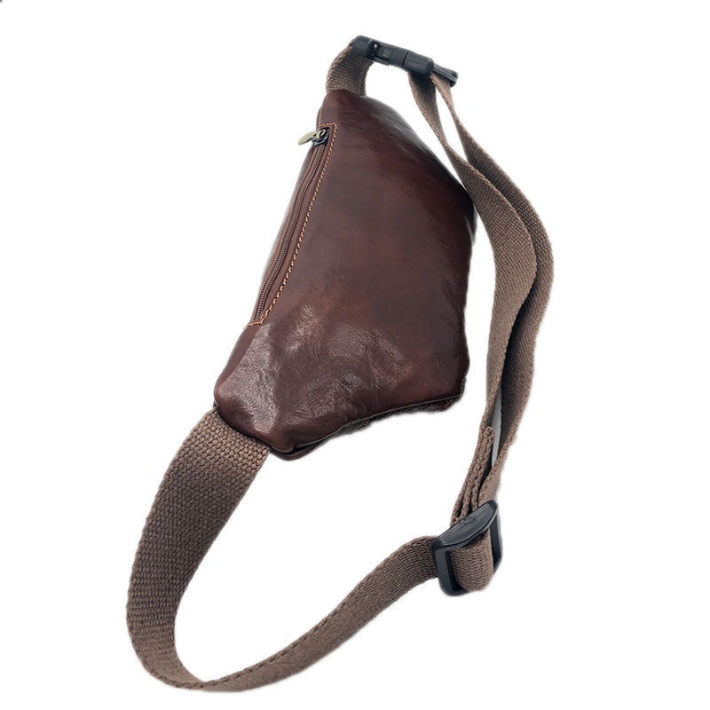 Hand buffered leather belt and crossbody bag art. 112221