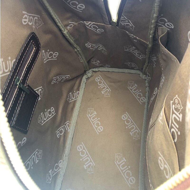 Hand buffered leather and canvas backpack art. 112238