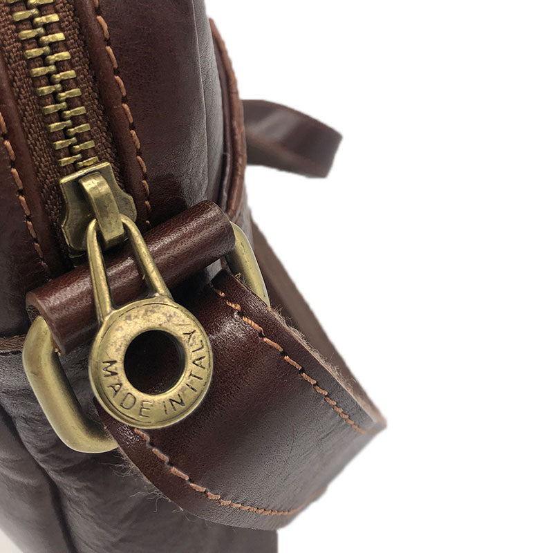 Hand buffered leather shoulder bag art. 112220