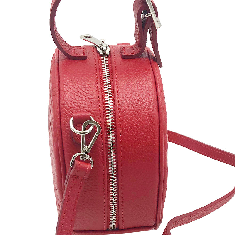 Soft embossed and tumbled genuine leather handbag art. 112180